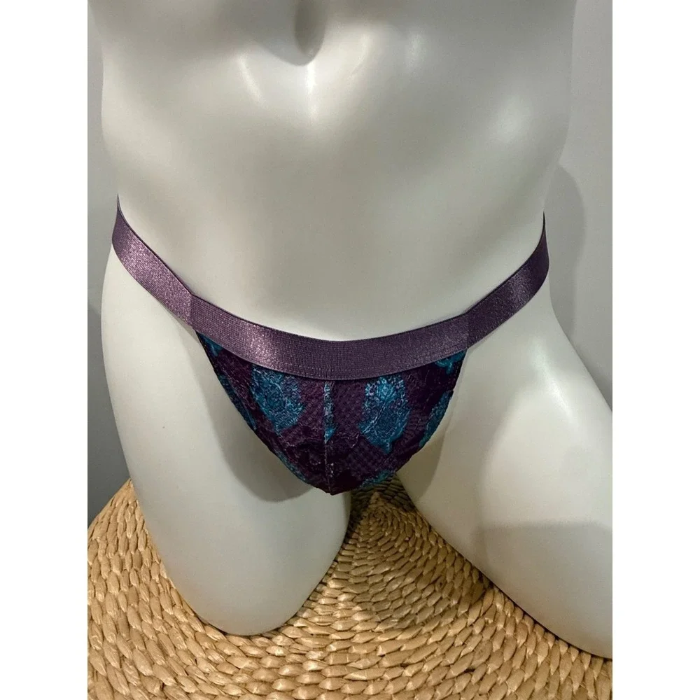 Cosabella Never Say Never Printed Italian Thong Himalayan Flor Lace Men's Size M